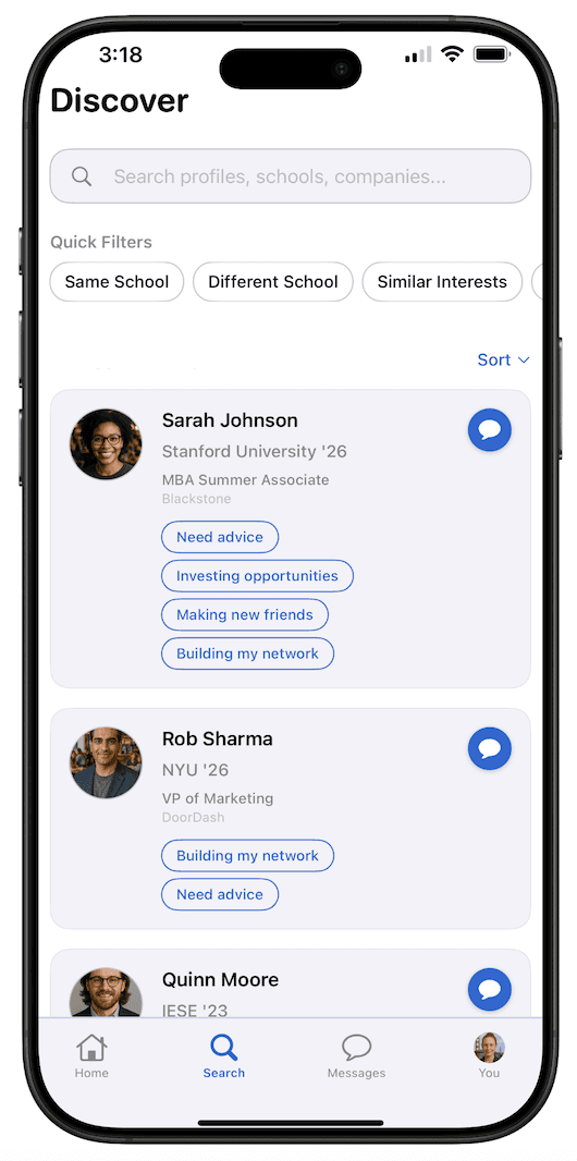 Easy Discovery screen